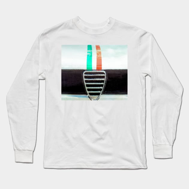 Vintage italian car in waterolor Long Sleeve T-Shirt by thelazypigeon